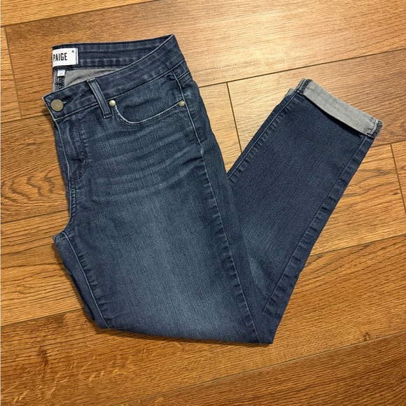 PAIGE Denim - PAIGE Kylie Crop Women’s Cuffed Dark Blue Jeans Size 29